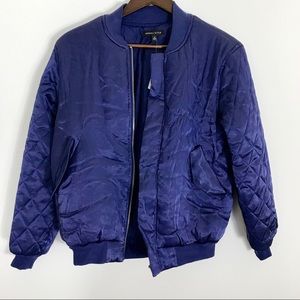 Kendall & Kylie Blue Bomber Quilted Jacket